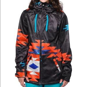 Roxy Southwest Aztec Design 10k Snowboard Soft Shell Jacket